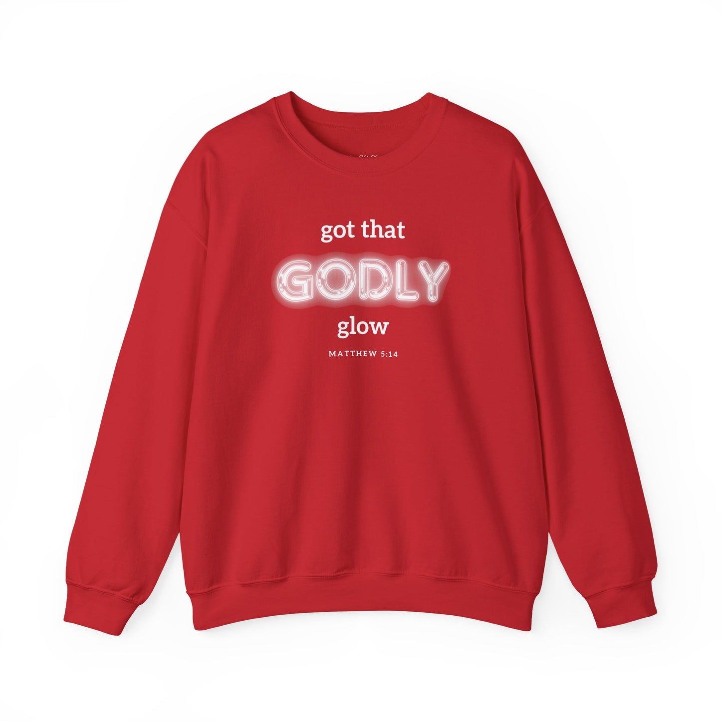 Godly Glow | Unisex Faith Inspired Crewneck Sweatshirt