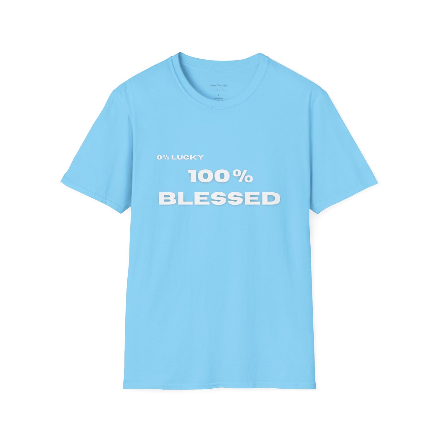 100% Blessed | Inspirational Proverbs 16:33 Unisex Softstyle T-Shirt