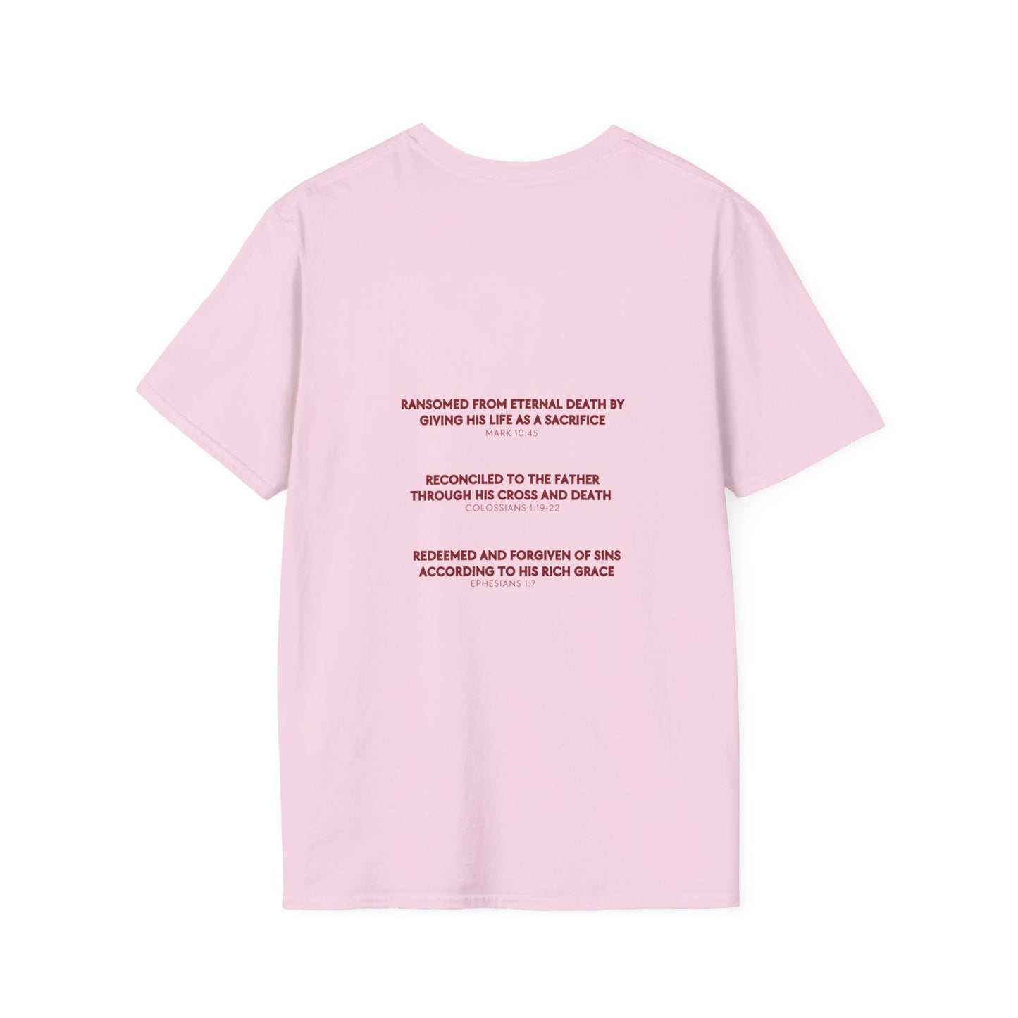 Ransomed/Reconciled/Redeemed | Faith-Inspired Unisex Softstyle T-Shirt