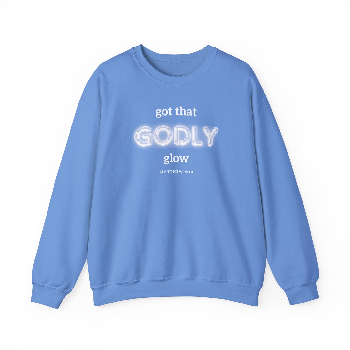 Godly Glow | Unisex Faith Inspired Crewneck Sweatshirt