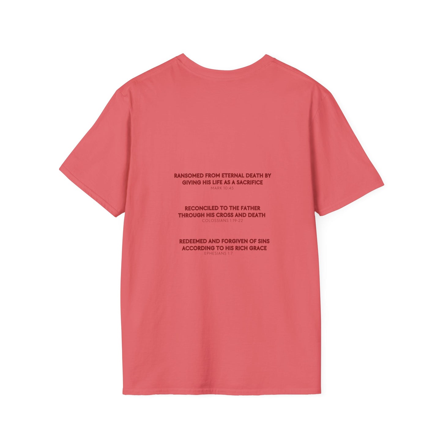 Ransomed/Reconciled/Redeemed | Faith-Inspired Unisex Softstyle T-Shirt