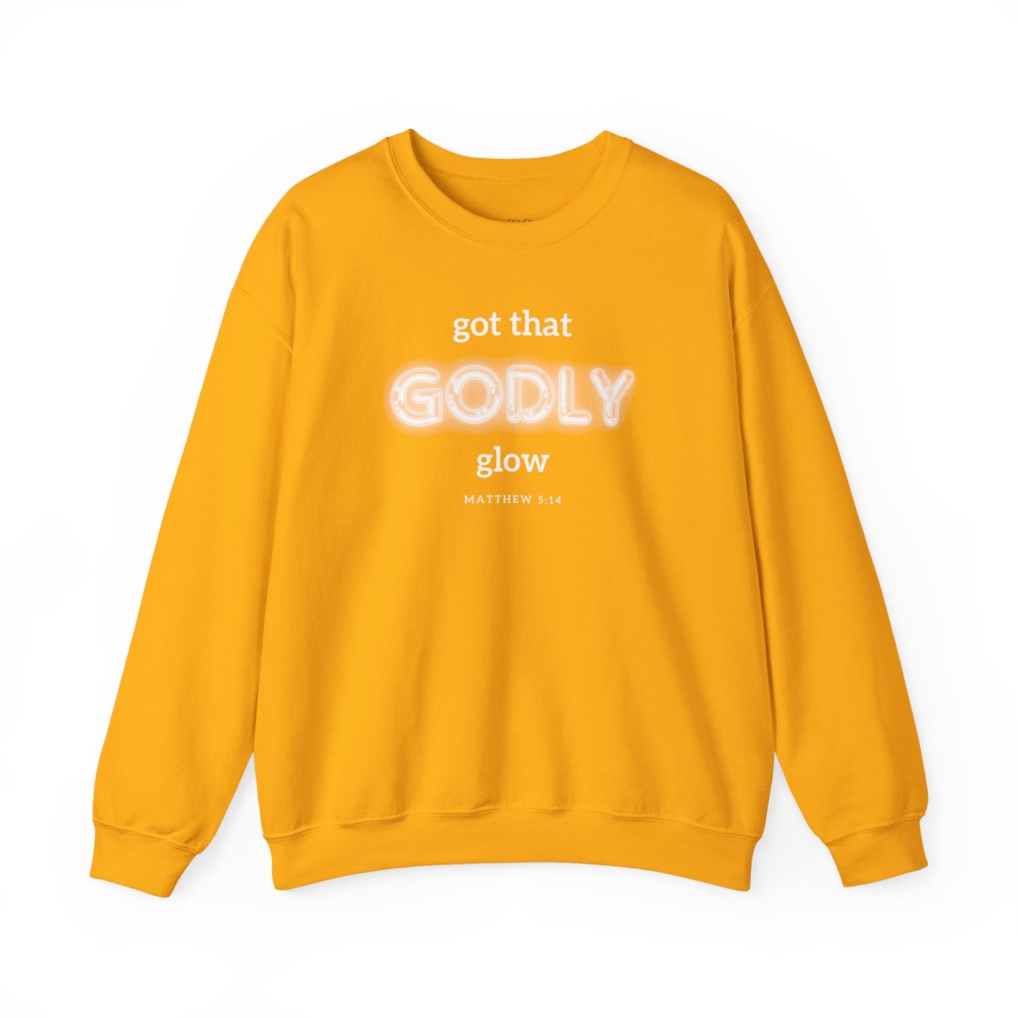 Godly Glow | Unisex Faith Inspired Crewneck Sweatshirt