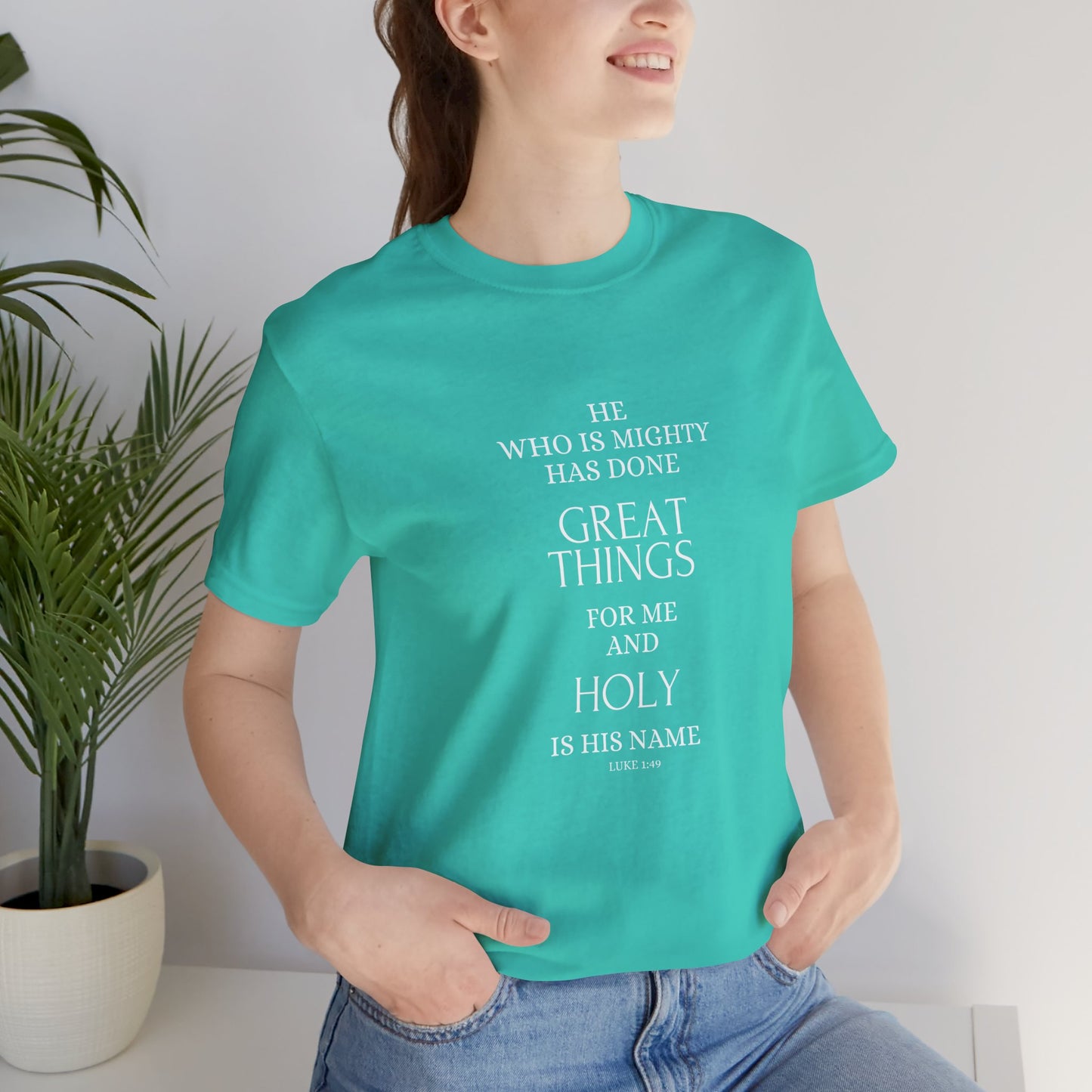 He Who Is Mighty | Inspirational Short Sleeve Tee for Men and Women