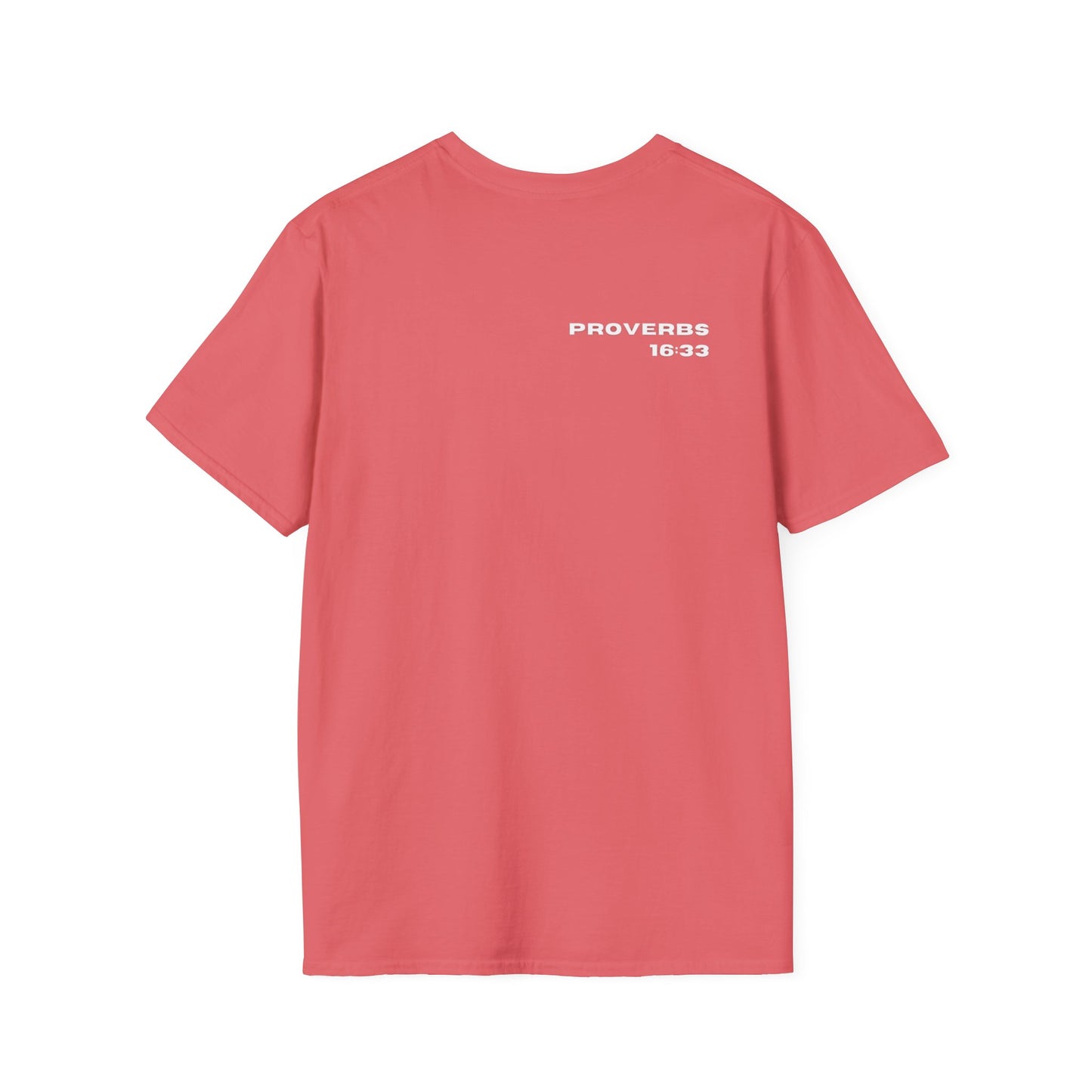 100% Blessed | Inspirational Proverbs 16:33 Unisex Softstyle T-Shirt