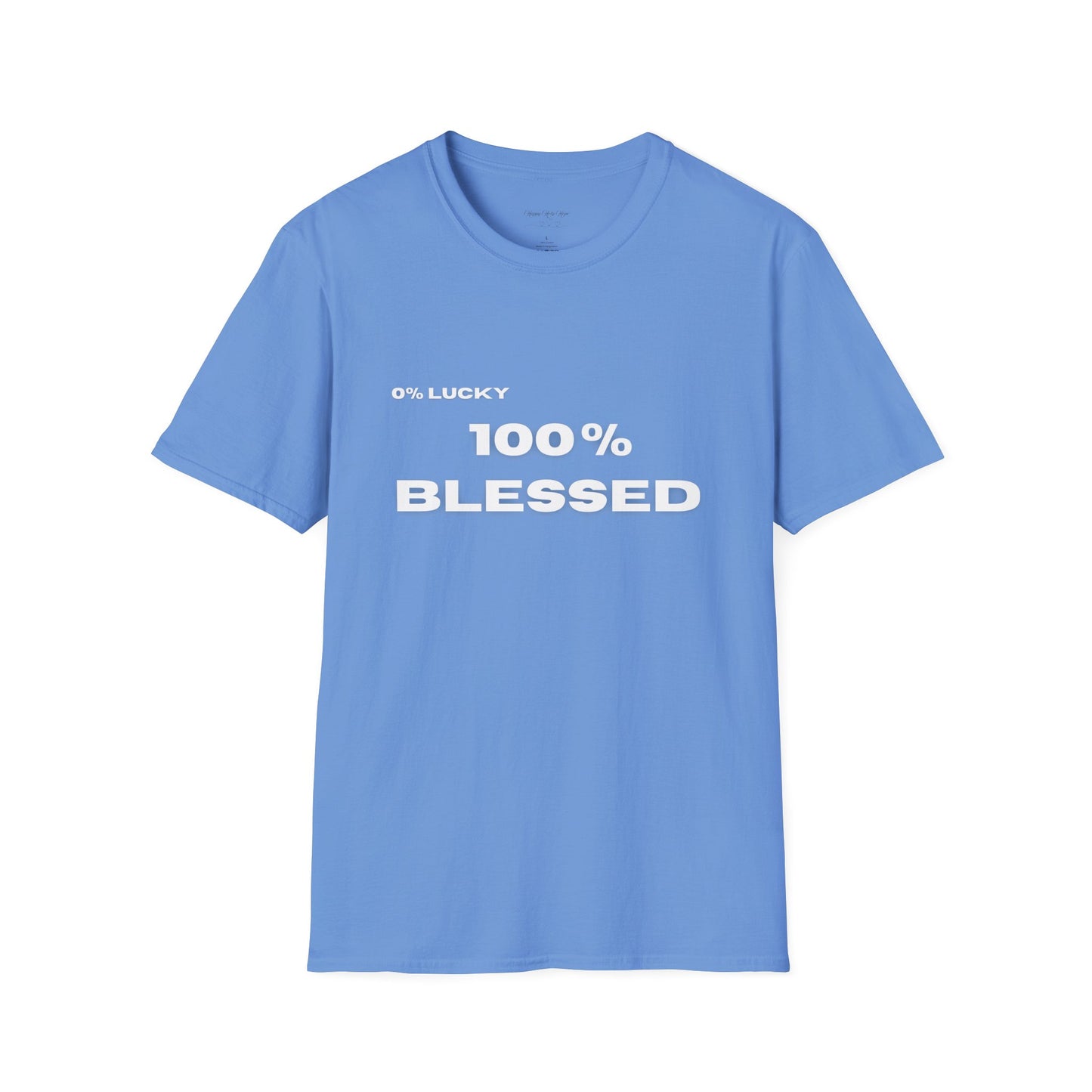 100% Blessed | Inspirational Proverbs 16:33 Unisex Softstyle T-Shirt