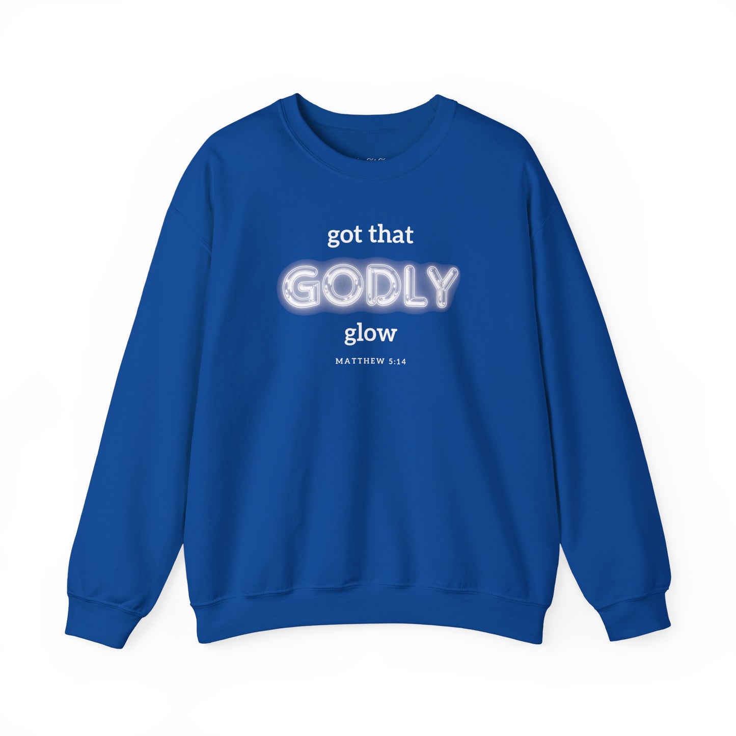 Godly Glow | Unisex Faith Inspired Crewneck Sweatshirt