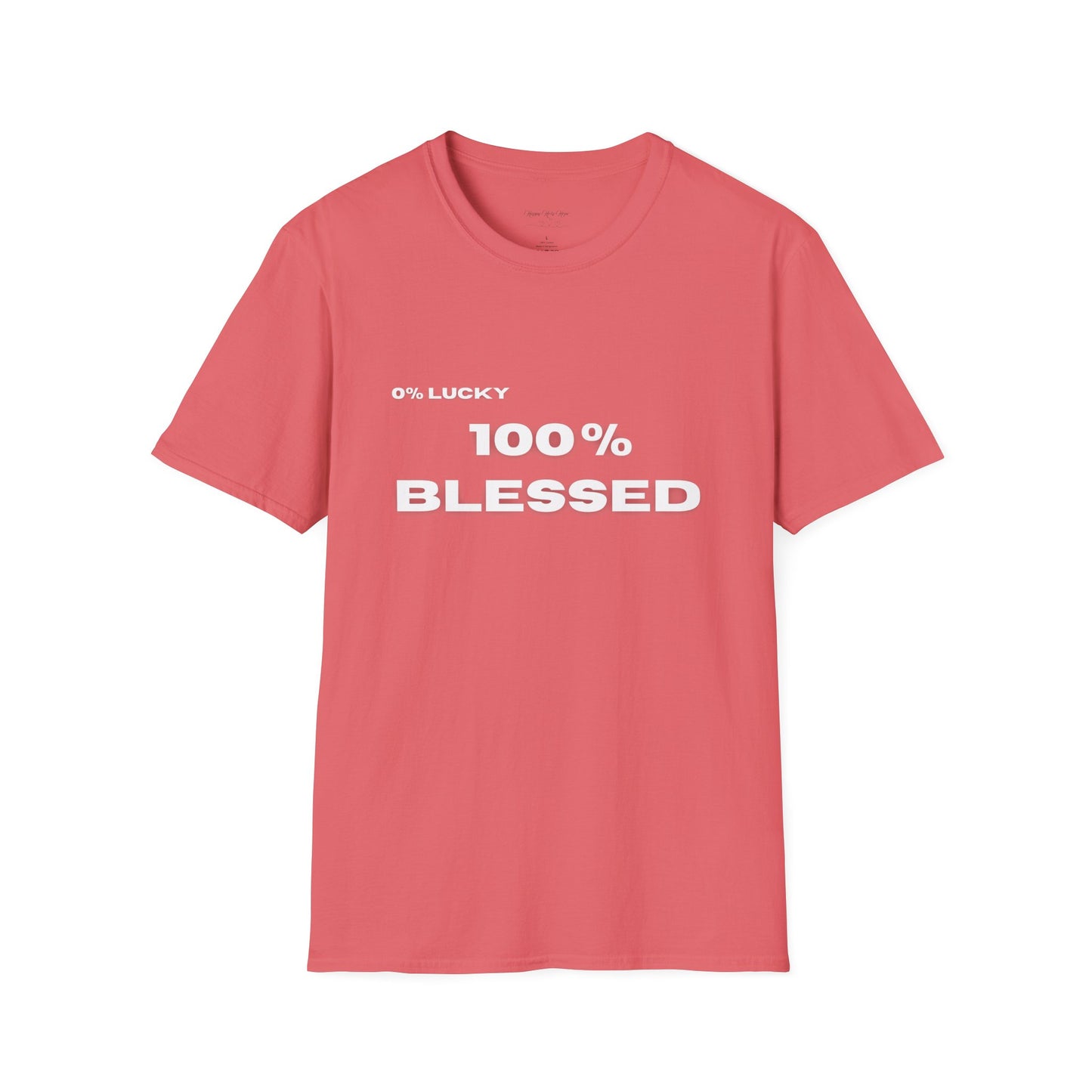 100% Blessed | Inspirational Proverbs 16:33 Unisex Softstyle T-Shirt