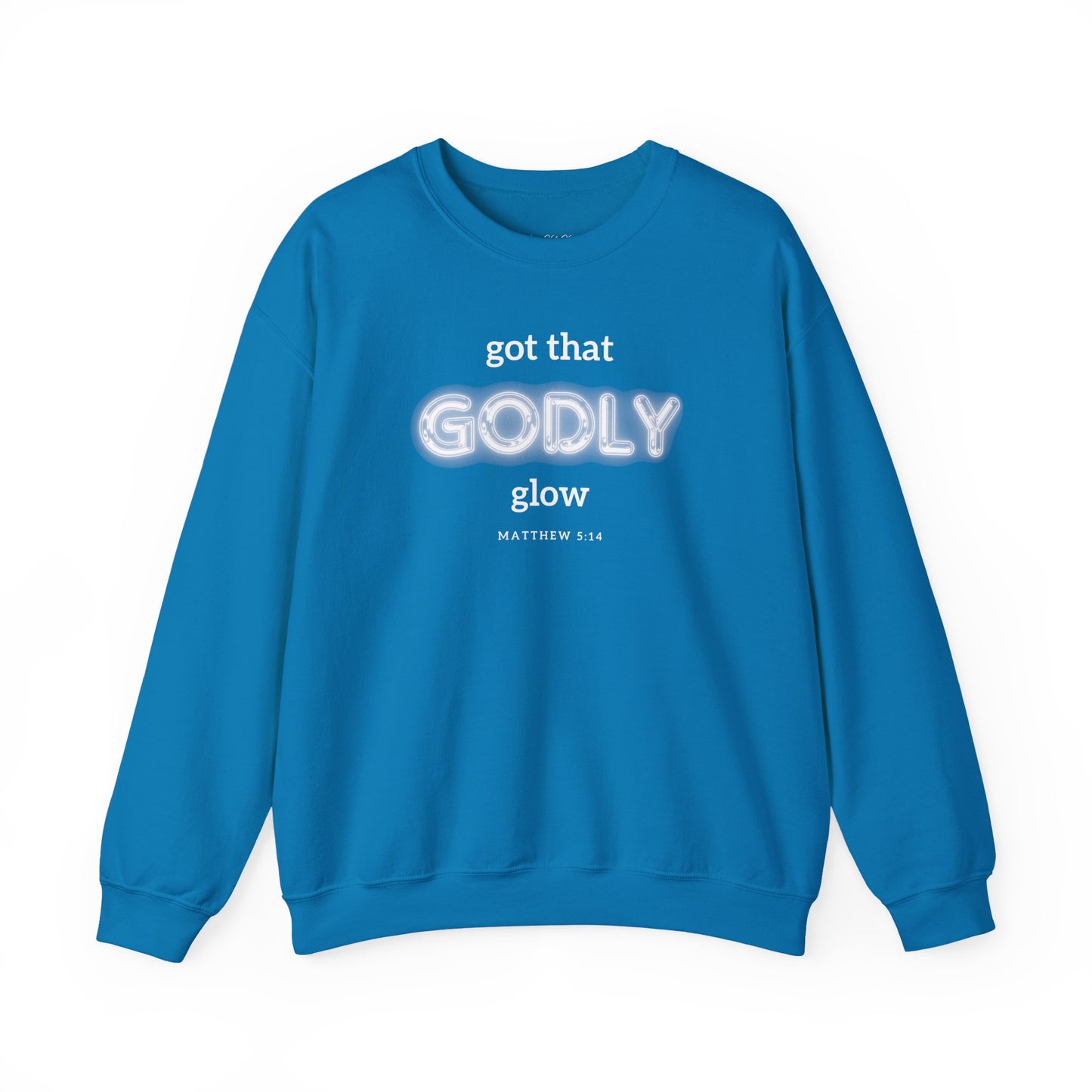 Godly Glow | Unisex Faith Inspired Crewneck Sweatshirt