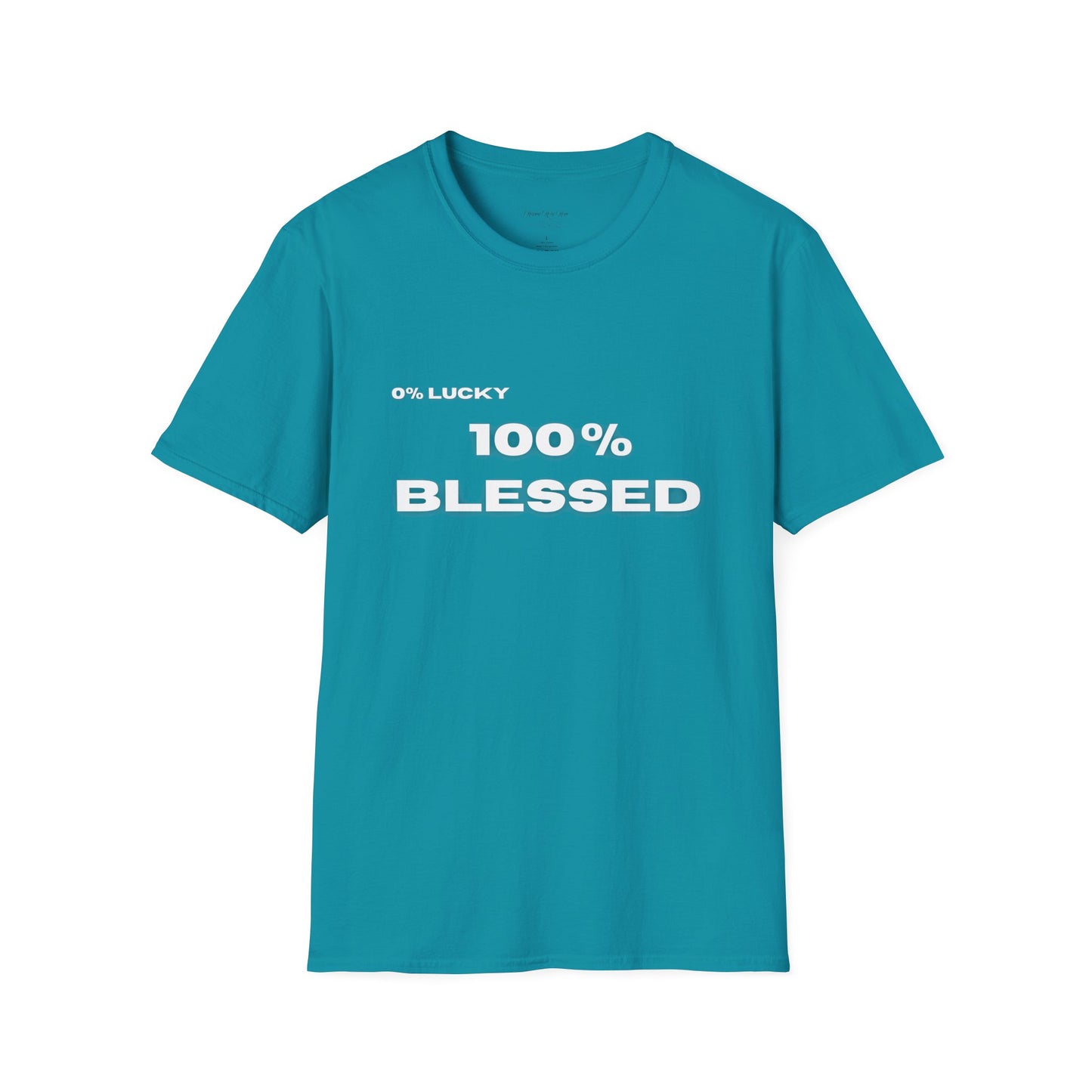 100% Blessed | Inspirational Proverbs 16:33 Unisex Softstyle T-Shirt