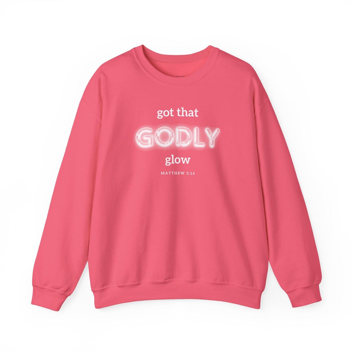 Godly Glow | Unisex Faith Inspired Crewneck Sweatshirt