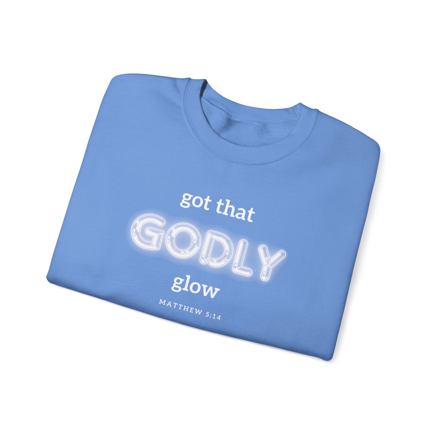 Godly Glow | Unisex Faith Inspired Crewneck Sweatshirt