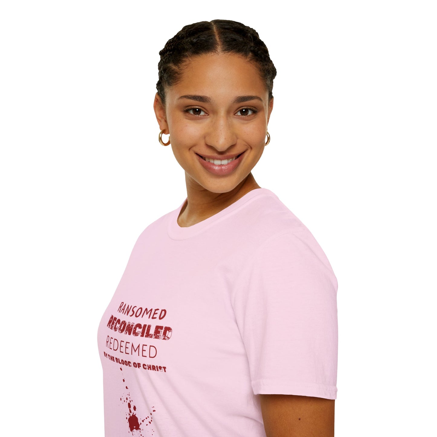 Ransomed/Reconciled/Redeemed | Faith-Inspired Unisex Softstyle T-Shirt