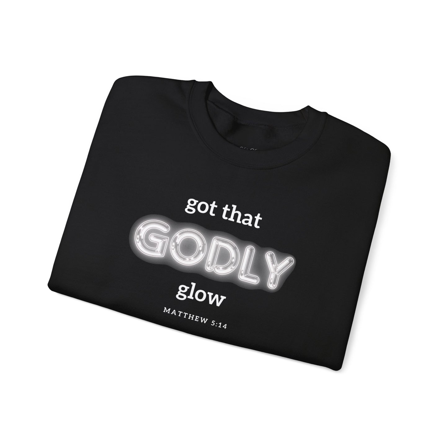 Godly Glow | Unisex Faith Inspired Crewneck Sweatshirt