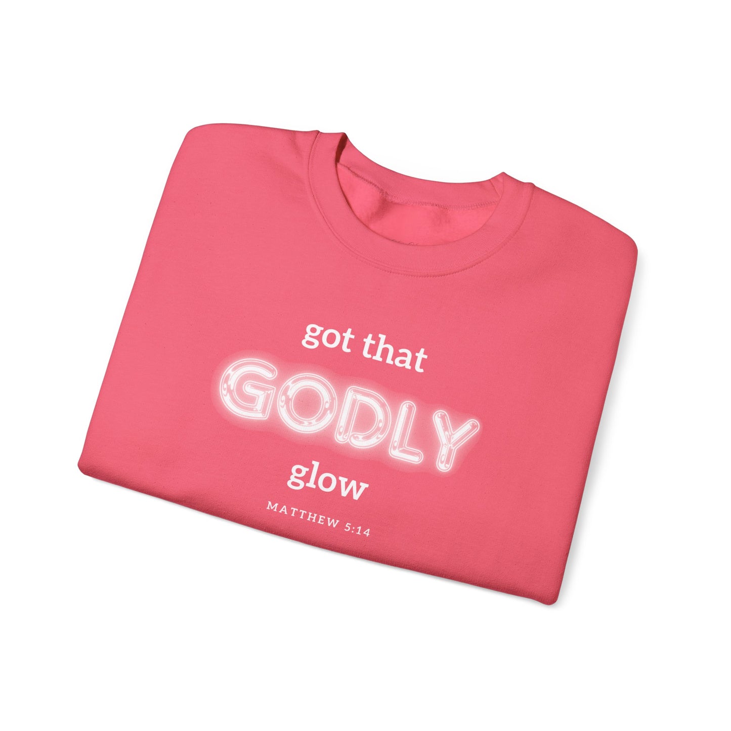 Godly Glow | Unisex Faith Inspired Crewneck Sweatshirt