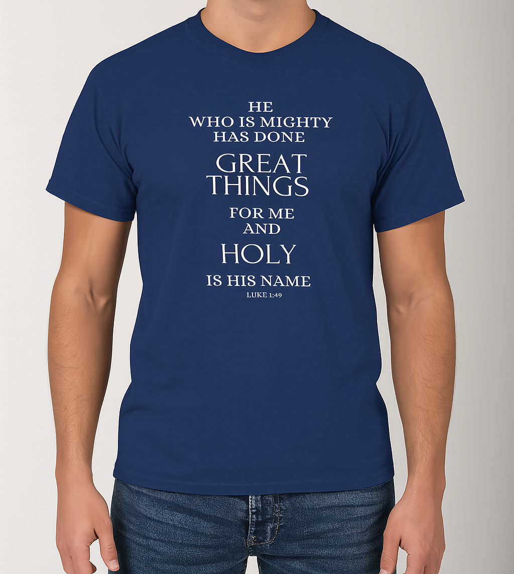 He Who Is Mighty | Inspirational Short Sleeve Tee for Men and Women