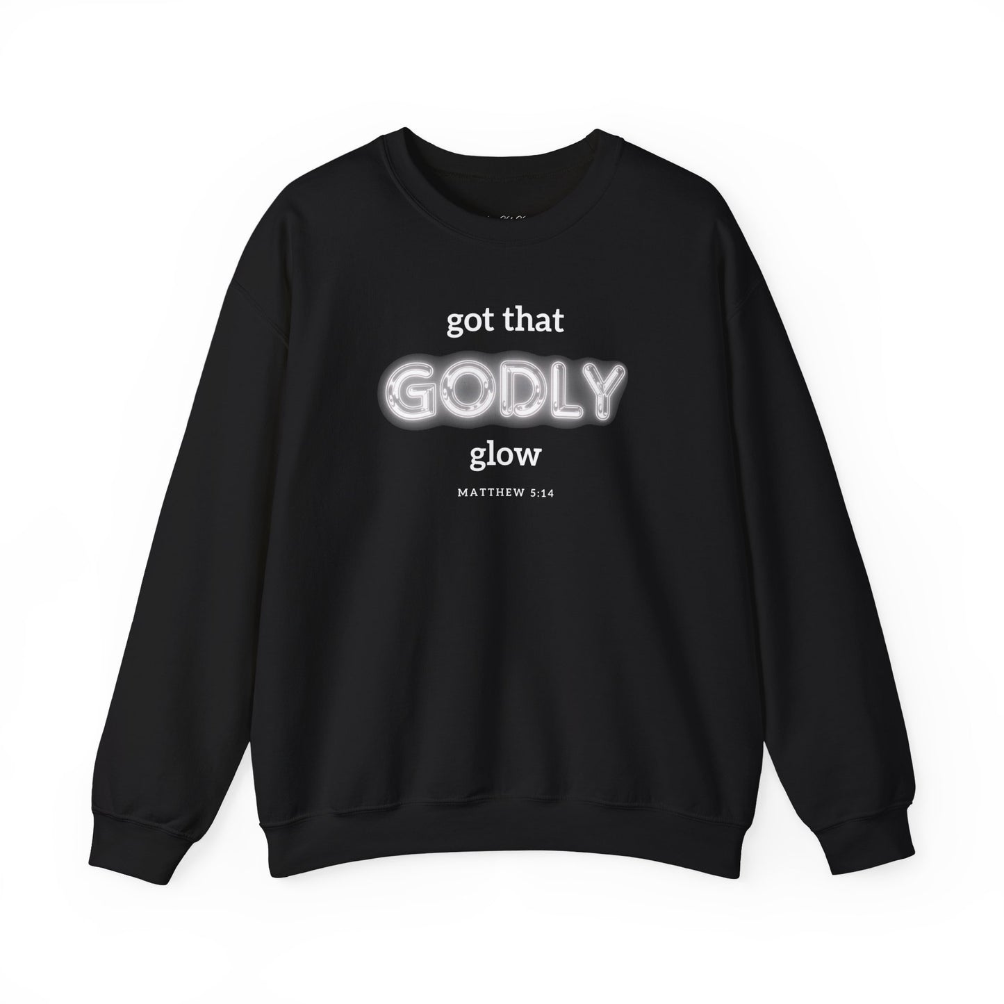 Godly Glow | Unisex Faith Inspired Crewneck Sweatshirt