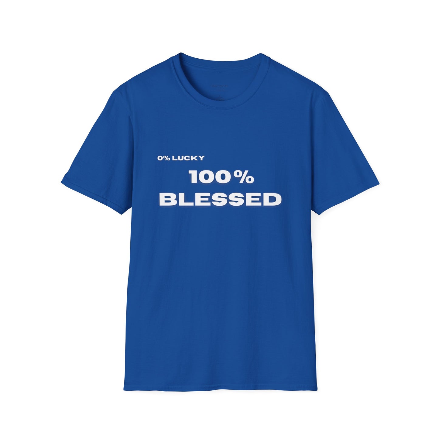 100% Blessed | Inspirational Proverbs 16:33 Unisex Softstyle T-Shirt