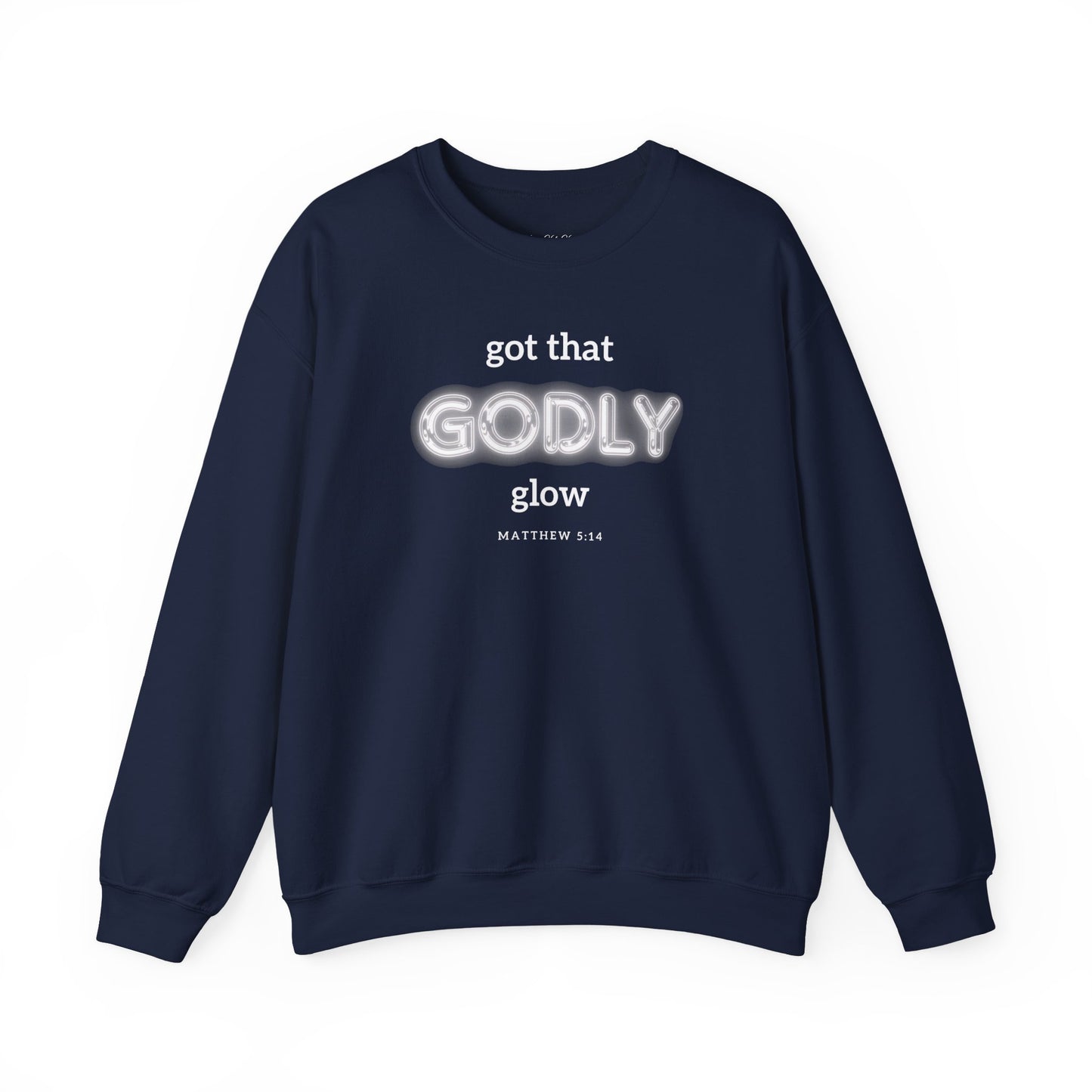 Godly Glow | Unisex Faith Inspired Crewneck Sweatshirt