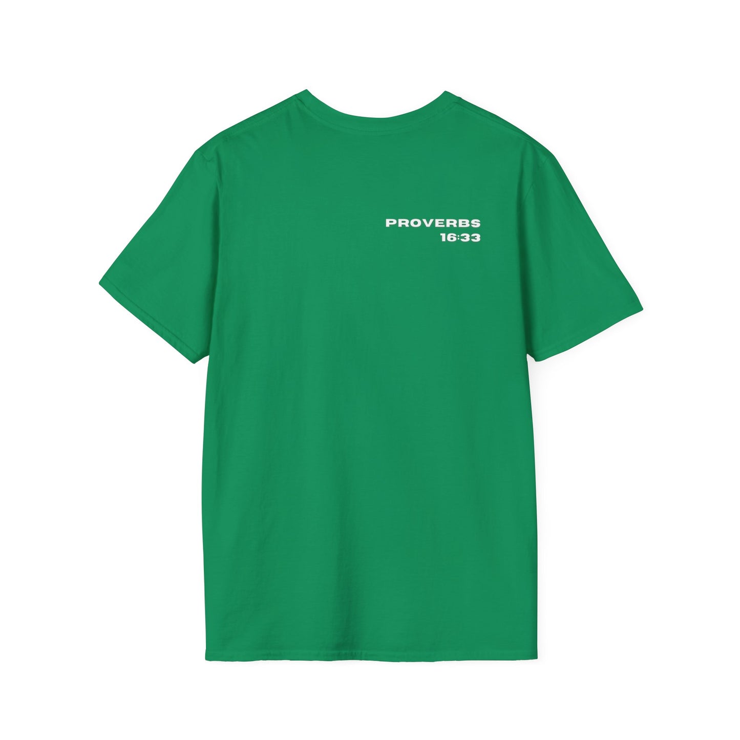 100% Blessed | Inspirational Proverbs 16:33 Unisex Softstyle T-Shirt