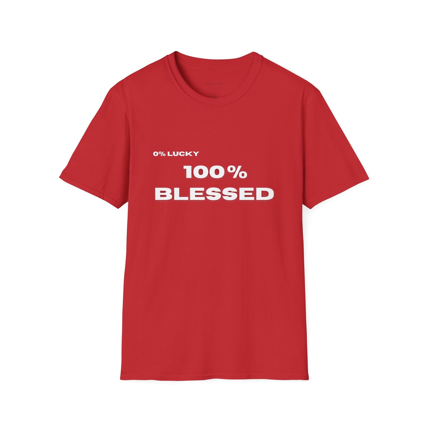 100% Blessed | Inspirational Proverbs 16:33 Unisex Softstyle T-Shirt