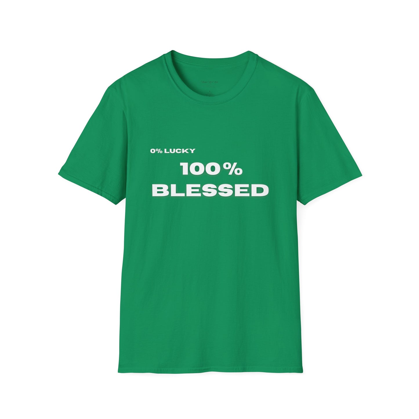 100% Blessed | Inspirational Proverbs 16:33 Unisex Softstyle T-Shirt