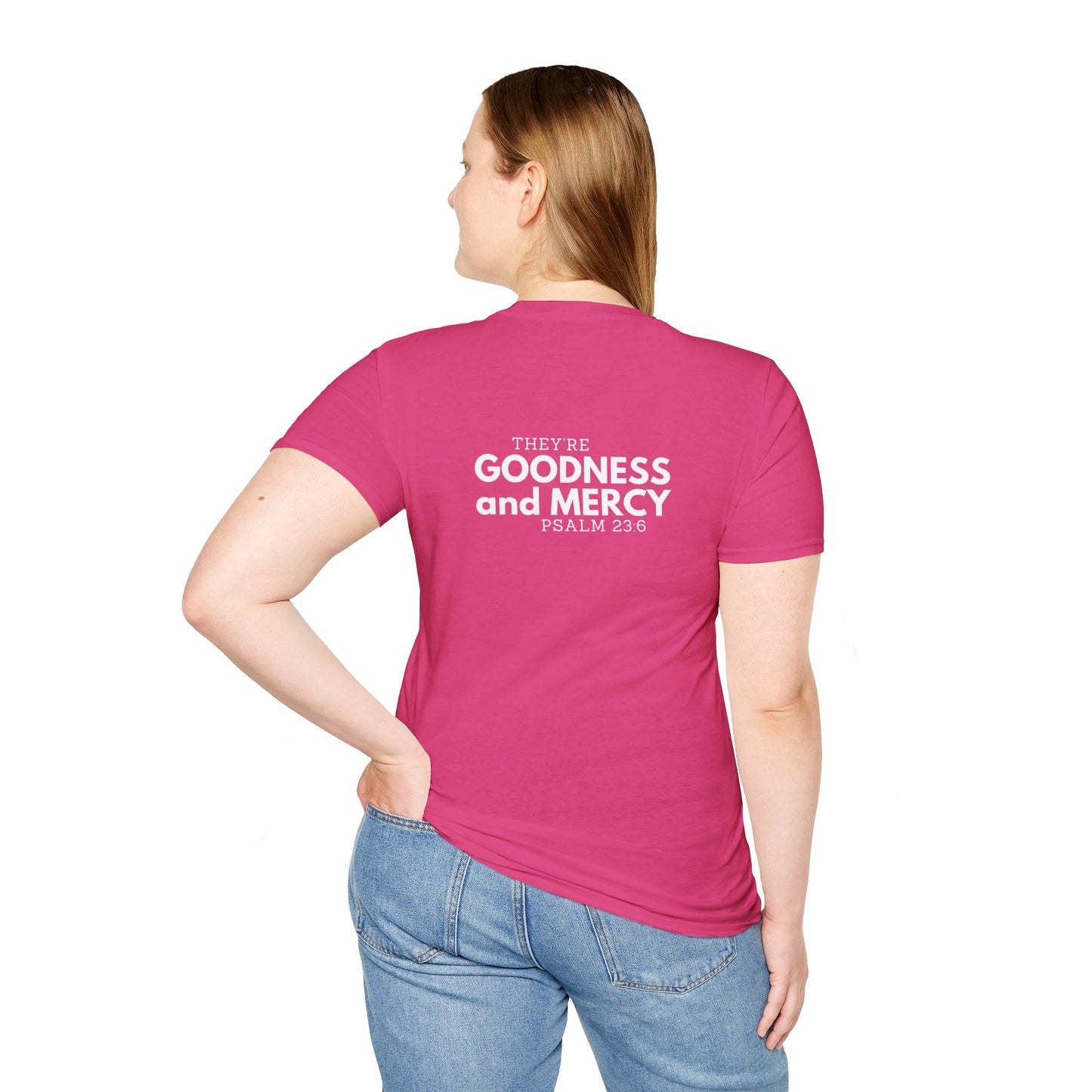 Two Followers Unisex Scripture T-Shirt | Goodness and Mercy Psalm 23