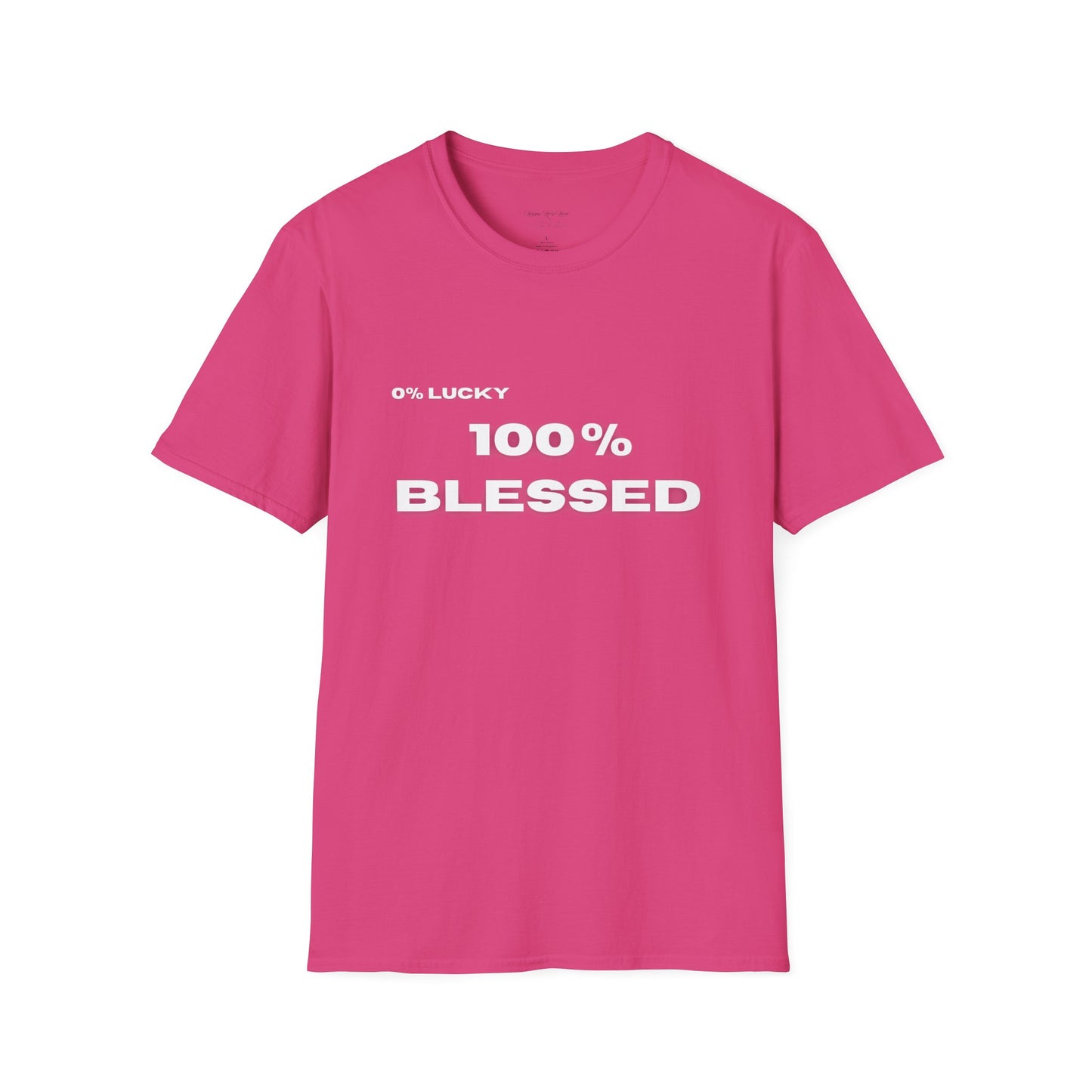 100% Blessed | Inspirational Proverbs 16:33 Unisex Softstyle T-Shirt