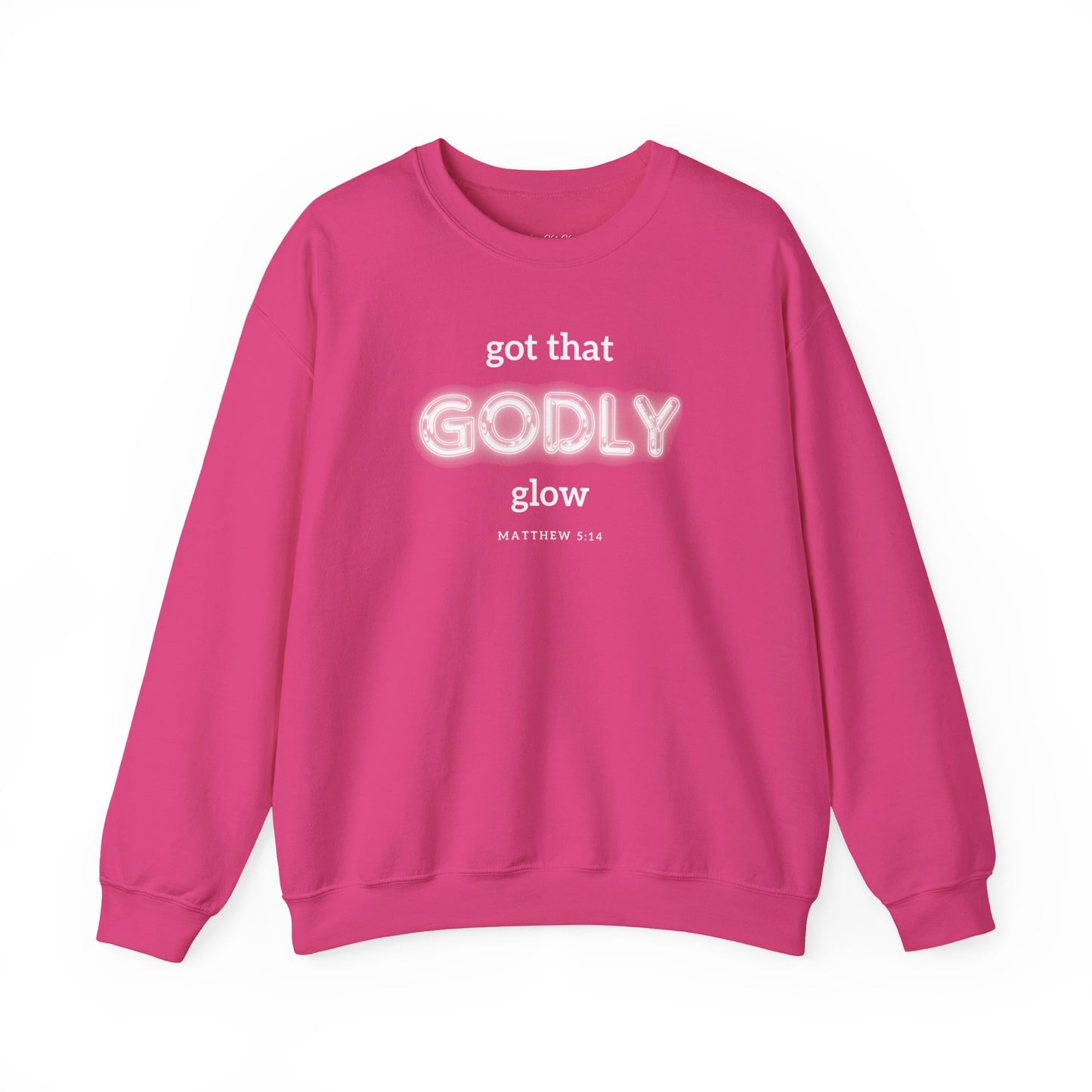 Godly Glow | Unisex Faith Inspired Crewneck Sweatshirt