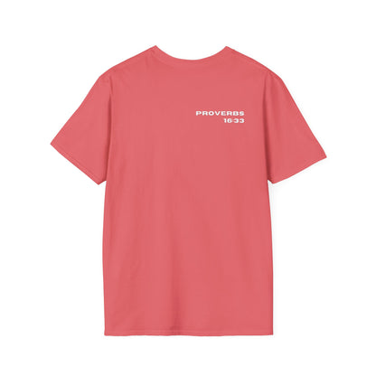 100% Blessed | Inspirational Proverbs 16:33 Unisex Softstyle T-Shirt