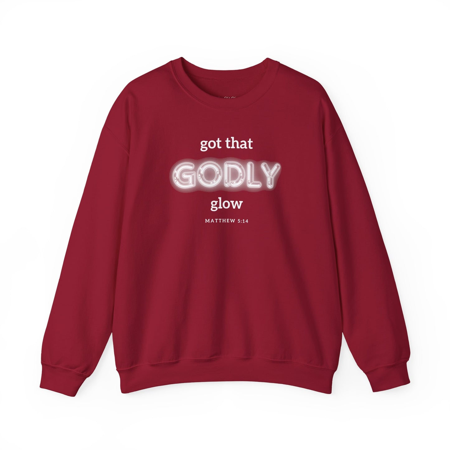 Godly Glow | Unisex Faith Inspired Crewneck Sweatshirt