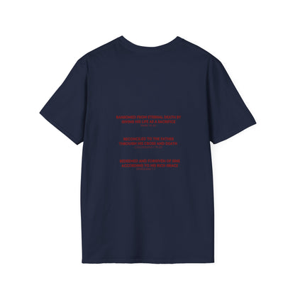 Ransomed/Reconciled/Redeemed | Faith-Inspired Unisex Softstyle T-Shirt