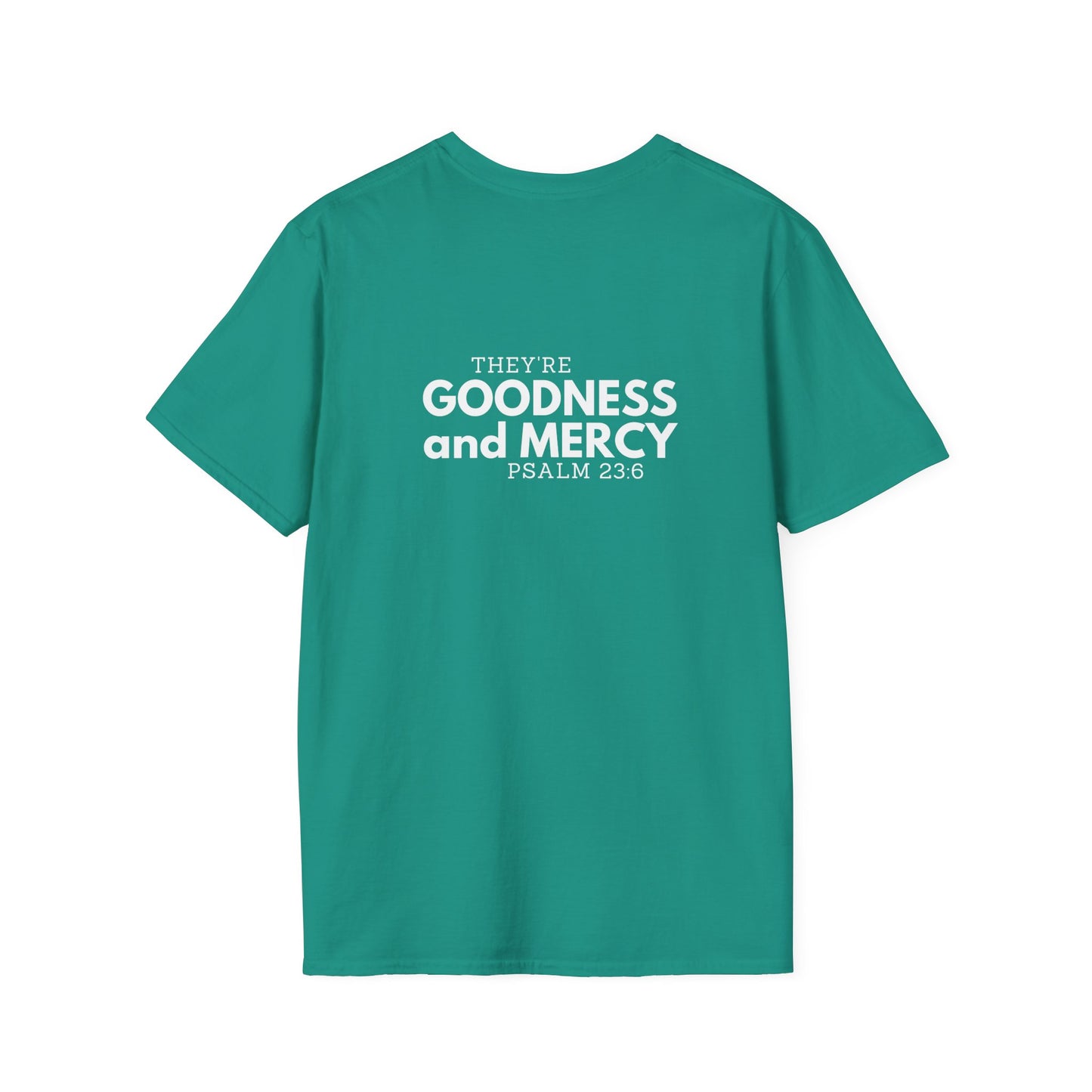 Two Followers Unisex Scripture T-Shirt | Goodness and Mercy Psalm 23
