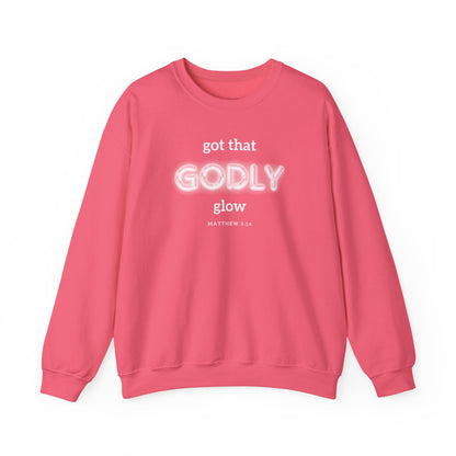 Godly Glow | Unisex Faith Inspired Crewneck Sweatshirt