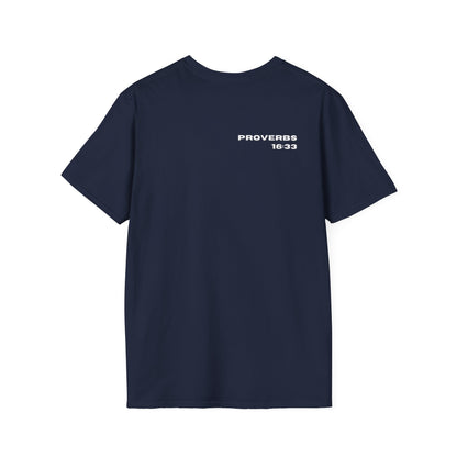 100% Blessed | Inspirational Proverbs 16:33 Unisex Softstyle T-Shirt