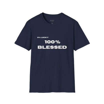 100% Blessed | Inspirational Proverbs 16:33 Unisex Softstyle T-Shirt