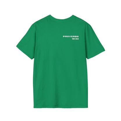 100% Blessed | Inspirational Proverbs 16:33 Unisex Softstyle T-Shirt