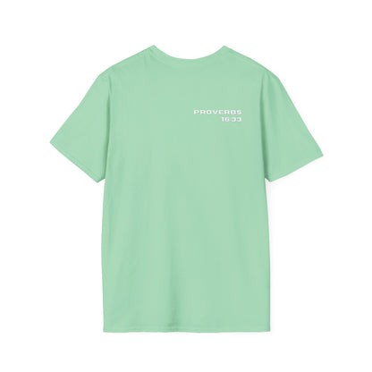 100% Blessed | Inspirational Proverbs 16:33 Unisex Softstyle T-Shirt