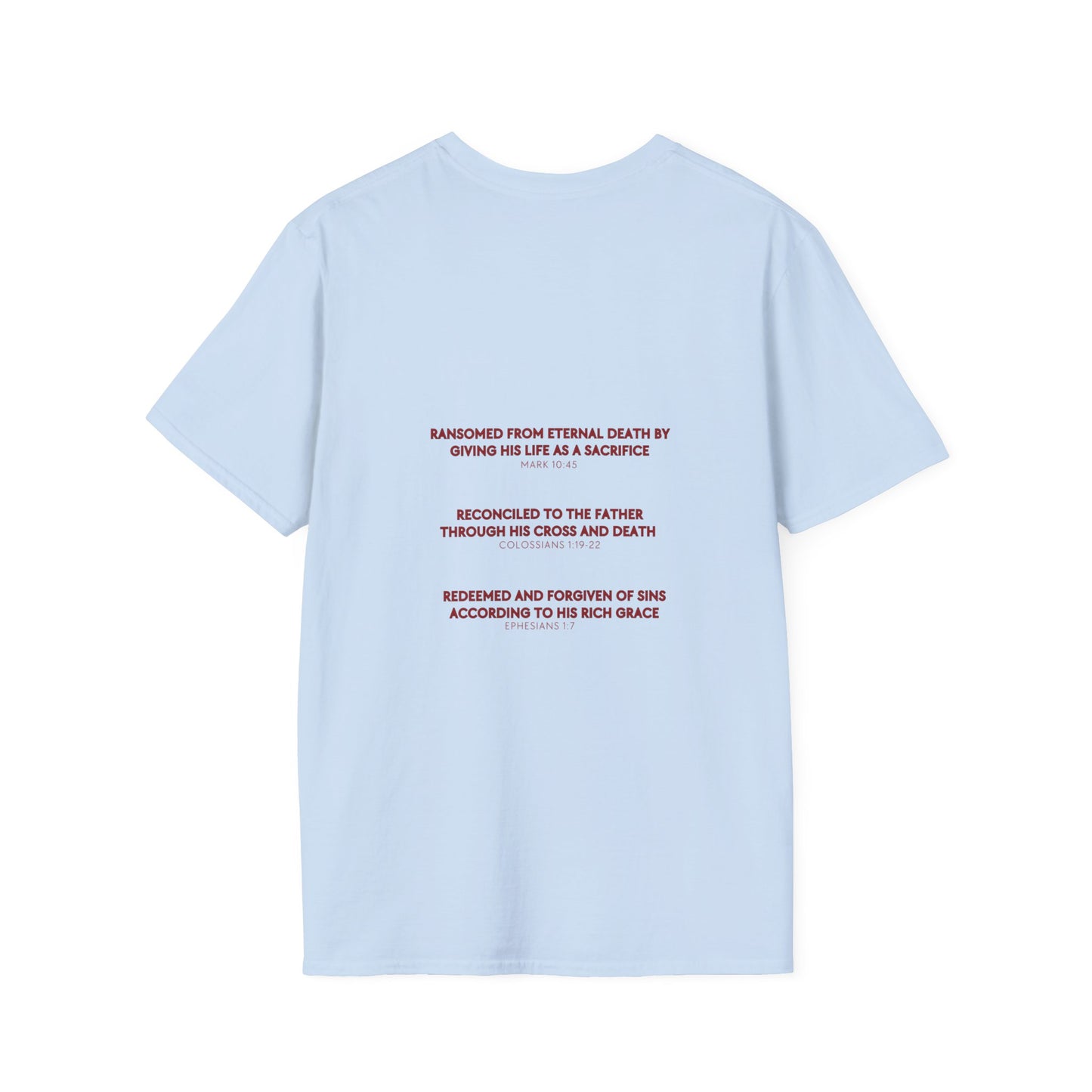 Ransomed/Reconciled/Redeemed | Faith-Inspired Unisex Softstyle T-Shirt