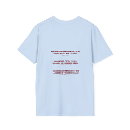 Ransomed/Reconciled/Redeemed | Faith-Inspired Unisex Softstyle T-Shirt