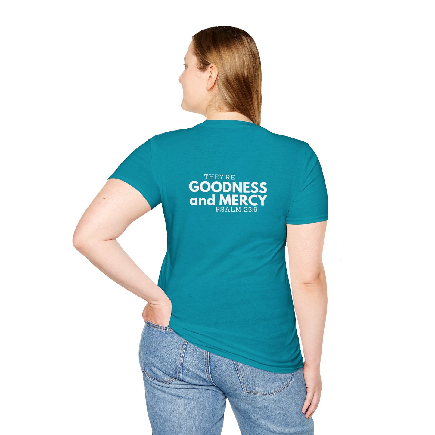 Two Followers Unisex Scripture T-Shirt | Goodness and Mercy Psalm 23