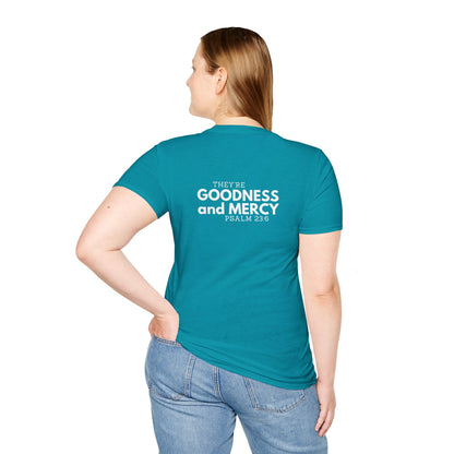 Two Followers Unisex Scripture T-Shirt | Goodness and Mercy Psalm 23