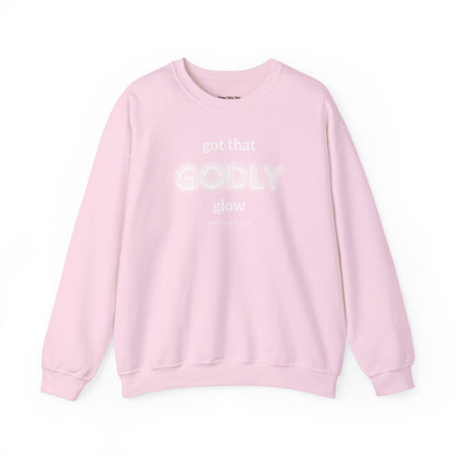 Godly Glow | Unisex Faith Inspired Crewneck Sweatshirt